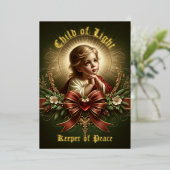 The Child Who Blesses Foil Holiday Card 箔シーズンカード (立ち正面)