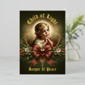 The Child Who Blesses Foil Holiday Card 箔シーズンカード (立ち正面)