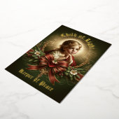 The Child Who Blesses Foil Holiday Card 箔シーズンカード (回転した状態)