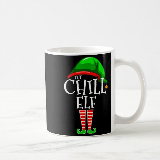 The Chill Elf Family Matching Group Christmas Gift コーヒーマグカップ (右)