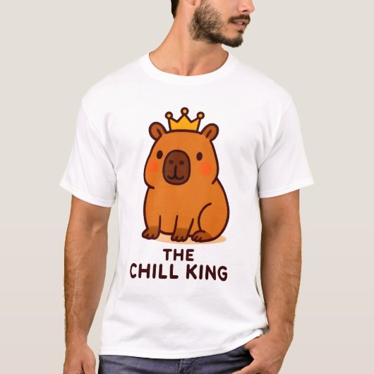 The Chill King Men's Basic T-Shirt Tシャツ (正面)