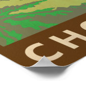 The Chocolate Hills Philippines Vintage  ポスター (角)