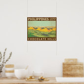 The Chocolate Hills Philippines Vintage  ポスター (キッチン)