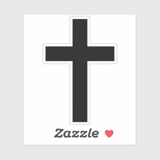 The Christian Cross (black) シール (シート)