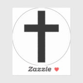 The Christian Cross (black on white) シール (シート)