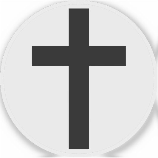 The Christian Cross (black on white) シール (正面)