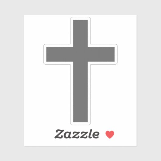 The Christian Cross (grey) シール (シート)