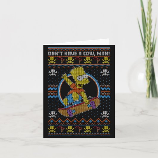 The Christmas Bart Don't Have A Cow Ugly Sweater  カード (正面)