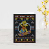The Christmas Bart Don't Have A Cow Ugly Sweater  カード (黄色い花)