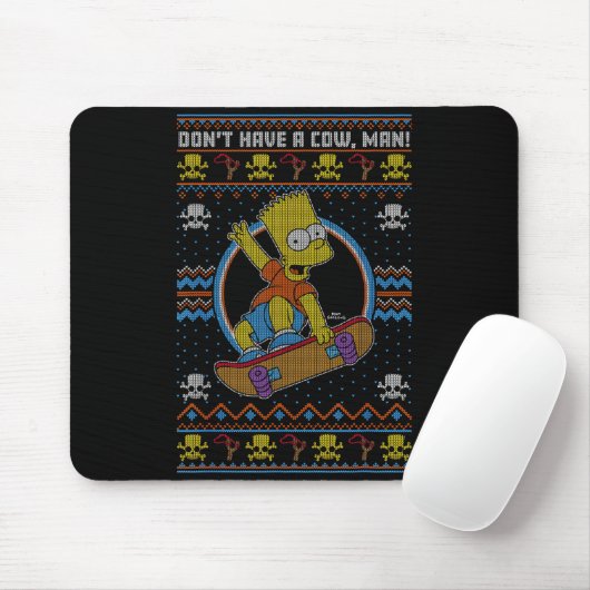 The Christmas Bart Don't Have A Cow Ugly Sweater  マウスパッド (マウス)