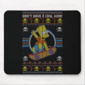 The Christmas Bart Don't Have A Cow Ugly Sweater  マウスパッド (正面)