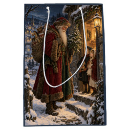 The Christmas Visitor | Vintage Christmas Gift Bag ミディアムペーパーバッグ