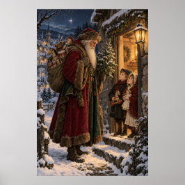The Christmas Visitor | Vintage Old World Christma ポスター