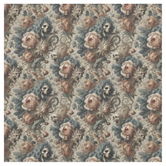 The Chthonic Ossuary - Gothic Dense Tile ファブリック (クローズアップ)