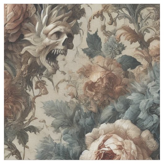 The Chthonic Ossuary - Gothic Statement Tile ファブリック (クローズアップ)