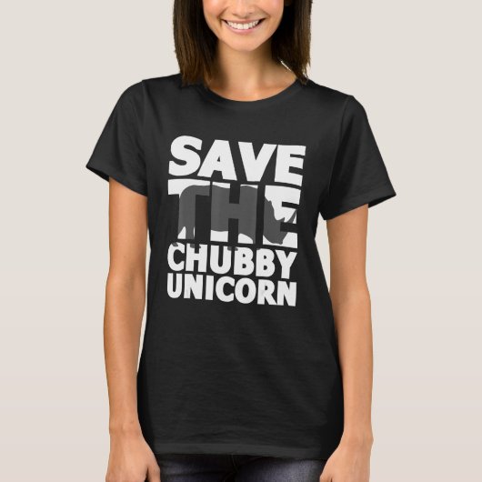The Chubby 救 Unicorn Rhino Africa Safari Rhinoc Tシャツ (正面)