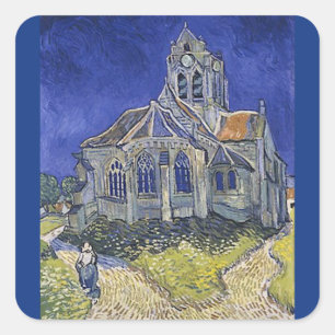 The Church at Auvers by Vincent Vanゴッホ スクエアシール