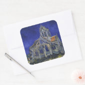 The Church at Auvers by Vincent vanゴッホ スクエアシール (封筒)