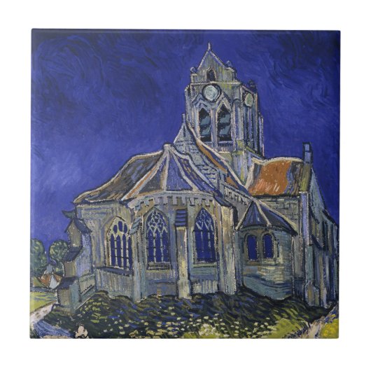 The Church at Auvers by Vincent vanゴッホ タイル (正面)