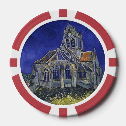 The Church at Auvers by Vincent vanゴッホ ポーカーチップ (正面)