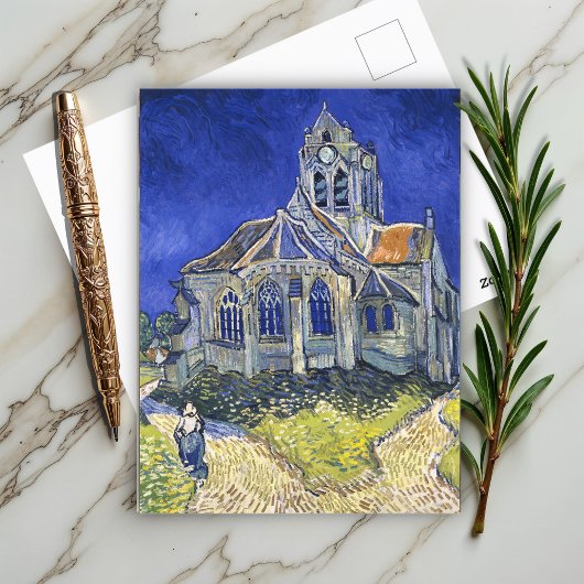 The Church at Auvers, by Vincent Van ゴッホ ポストカード
