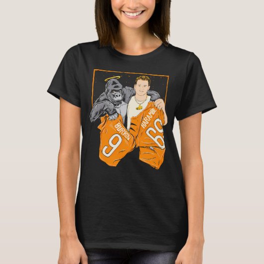 The Cincinnati Jersey Swap Joe Burrow And Harambe Tシャツ (正面)