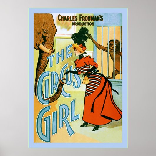 The Circus Girl ~ Vintage Theatre Advertising ポスター (正面)