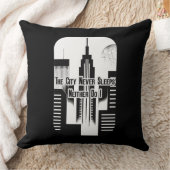 The City Never Sleeps Hustle Skyline Design クッション (ブランケット)