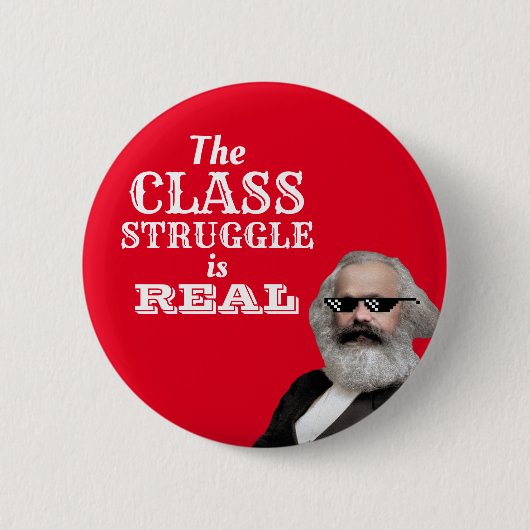 The Class Struggle is Real Cool Marx 缶バッジ (正面)