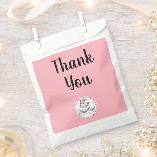 The Classic Coord Favor Bags フェイバーバッグ (クリップ留めされた状態)