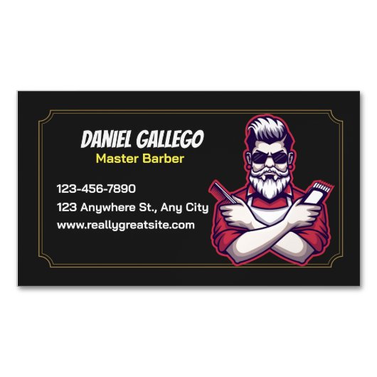 The Classic Cut Barber マグネット名刺 (正面)