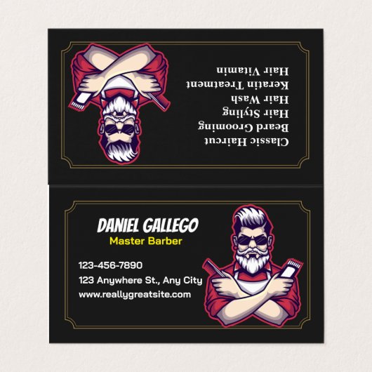 The Classic Cut Barber 名刺 (外部フラット)