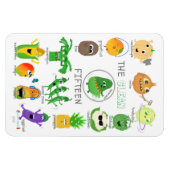 The Clean 15図解入りの、写真付きの list - 2017 (ラベル付き) マグネット (横)