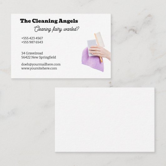 The Cleaning Angels 1 - cleaning - housekeeping 名刺 (正面/裏面)