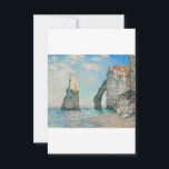 The Cliffs at Etretat 1885 by Claude Monet サンキューカード<br><div class="desc">オスカー・クロード・モネˈト(UK: /ɒmnegradod,  US: /molodˈ,  mnavor: [kmnnname] 14月1840 - 5 1926年12月14日)は印象派の創始者であり、特に彼の自然として彼の鍵に見られるモダニズムのの原説ののののののののののののののののの画家をののをのである。 彼の長いキャリアの間に、彼は印象派の自然以前の自分の認識の哲学の最も一貫性と多産の開業医であっ表現た、特にプレインエア（屋外）の風景に適用され絵画た。[2] 「印象主義」という用語は、モネとその仲間がサロンの代替品として開始した1874年に展示された彼のインプレッション絵画の、純然たるレバントのタイトルに由来する。モネはノルマンディーのルアーブルで育ち、幼い頃からアウトドアやスケッチに興味を持つようになった。母親のルイーズ・ジュスティン・オーブレ・モネは画家の志を支持したが、父親のクロード・アドルフは失意し、ビジネスの道を歩むよう望んだ。彼は彼の母親と非常に近かったが、彼女は1857年1月に16歳で亡くなり、彼は彼の子供のいない妻を持ったが裕福な叔母マリー・ジャンヌ・レカドルと一緒に住むために送られた。アカデミー・スイスで勉強に進み、学歴の画家チャールズ・グレイの下でオーギュスト・ルノアールの同級生として活動した。初期の作品は風景や海の風景、ポートレートなどだが、ほとんど注目を集めなかった。鍵の初期の影響は、彼をプレインエアの概念に導入したユージェーヌ・ブダン絵画だった。1883年からモネは同じくフランス北部のジヴェルニーに住み、住宅や財産を購入し、睡蓮の池を含む広大な造園プロジェクトを開始した。モネの田舎を描くフランスのという野心は、光の移り変わりや季節の移り変わりを捉えるべく絵画、同じシーンを何度も作り出す手法を生み出した。その中で最高のは、彼の生涯の20年間にわたって絶え間なく彼を占領した彼のシリーズのヘイスタックス(1890-91)、ルーアン大聖堂の絵画(1894)、ギヴェルニーの彼の庭の睡蓮の絵画などが知られている。彼の生涯の間に頻繁に展示され、成功したモネの名声と人気は、彼が世界で最も有名な画家の一人となり、芸術家グループの急成長のためのインスピレーションの源となった20世紀後半に急上昇した。デュラン・ルーエルの以前のモネと同胞の支持が低下し始めると、モネ、ルノアール、ピサロ、シスレー、ポール・セザンヌ、エドガー・デガス、ベルテ・モリソトは独立して作品を発表し、その名の下でモネが形成の主要姿であった画家・彫刻家・彫刻家の無名会を開催した。[12インスパイア][12][15]やや年を取った同世代のピサロとエドゥアール・マネの[41] スタイルや運動との関連を避けるために選ばれたグループは、サロンからの独立と支配的な学問主義への拒絶の中で統一された。[12][42]モネはグループの最も有名な風景画家として評判を得た。[16] 1874年の第1回展では、モネがインプレッション、日の出、ランチョン、ブールバード・デ・カプシネスを展示した[43] 美術評論家のルイ・ラロイ書は、敵対的な評論を行った。Impression、Sunrise(1872)、ルアーブル港の漠然とした描写、文体の迂回路に注目し、「印象主義」という言葉を作り上げた。[15][42]より進歩的な批評家は人生の描写を賞賛した – ルイ・エドモンド・デュランティは彼らのスタイル絵画を「革命の」と呼んだ。[42] 彼はその後インスパイアその名を後悔し信じて、彼等が「その多数は印象派を持たぬ」集団であると云った。[14] 総出席数は三百人と推定される。モネ価格の印象：1000フランで日の出が売れなかった。[44][45][46]展示会は60フランを支払う準備ができている誰にでも開かれ、アーティストは陪審員の干渉なしに作品を展示する機会を開いた。[44][45][46]もう6]サロンにに再反対の18776与え66666666のでに展。[28][47]第3回展では、1877年4月5日厳選された、過去でガレ・サン・ラザレを使って制作したダースの作品7点を1877年4月5日に、彼は初めて「同じ場所の多くの絵画と同期し、その場面と時代性を慎重にに調整した」した。 絵画は批評家に好評を博し、特に列車の発着の仕方を賞賛した[48]。 4回目の展示では、彼の関与はカイロボッテ側の交渉によって行われた。[15] [49][50]モネ、ルノアール、ピサロ、モリソト、セザンヌ、シズリーは実験を行った</div>