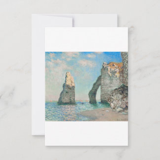 The Cliffs at Etretat 1885 by Claude Monet サンキューカード