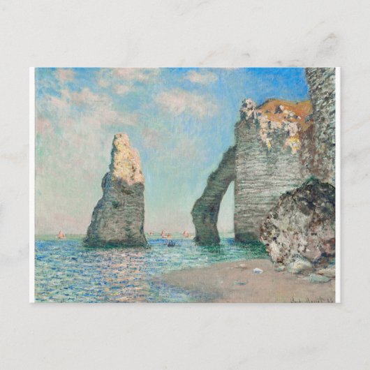 The Cliffs at Etretat 1885 by Claude Monet ポストカード (正面)