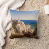 The Cliffs of the Island of Mon by Louis Gurlitt クッション (ブランケット)