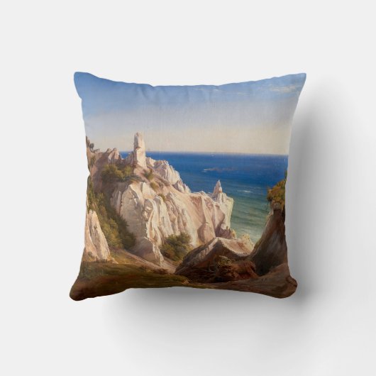 The Cliffs of the Island of Mon by Louis Gurlitt クッション (裏面)