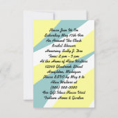 The Clock Blueのまわりに&ButtercrmブライダルシャワーInv 招待状 (裏面)