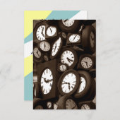 The Clock Blueのまわりに&ButtercrmブライダルシャワーInv 招待状 (正面/裏面)