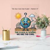 The Clock Is Ticking | Eco Awareness Earth  アクリルサイン (ウェディング)