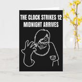 The Clock Strikes 12 Midnight Arrives Meme _1  カード (黄色い花)