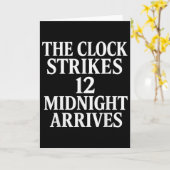 The Clock Strikes 12 Midnight Arrives Meme _2 カード (黄色い花)