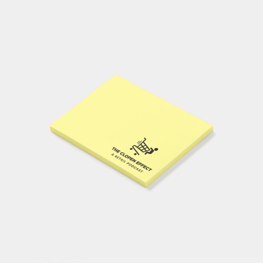 The Clopen Effect - Black Logo Notes ポストイット (アングル)