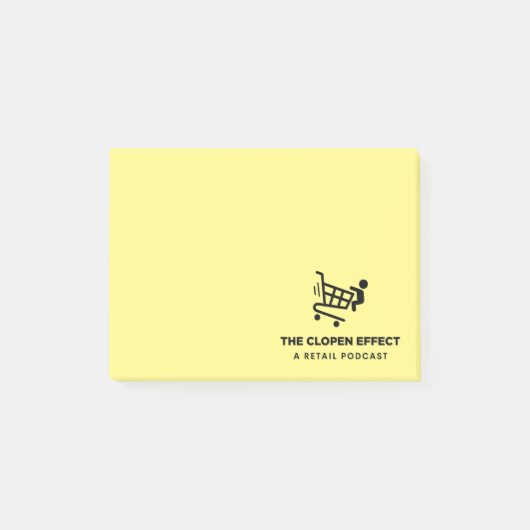 The Clopen Effect - Black Logo Post-it Notes ポストイット (正面)