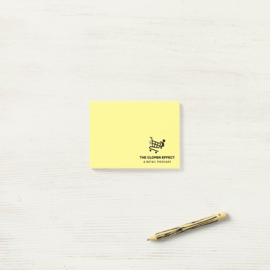 The Clopen Effect - Black Logo Post-it Notes ポストイット (デスク上)