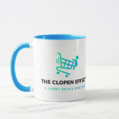 The Clopen Effect - Black Logo Two-Tone Coffee Mug マグカップ (左)