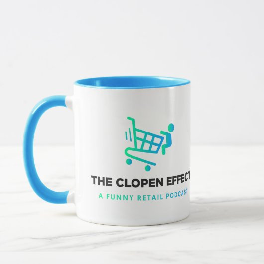 The Clopen Effect - Black Logo Two-Tone Coffee Mug マグカップ (左)