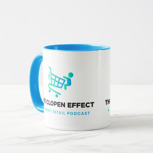 The Clopen Effect - Black Logo Two-Tone Coffee Mug マグカップ (正面左)